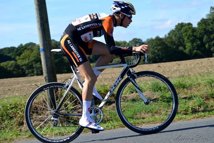 Thomas Denis monte sur un nouveau podium régional en terminant 3ème du championnat de Bretagne CLM individuel (photo Marion Denis)